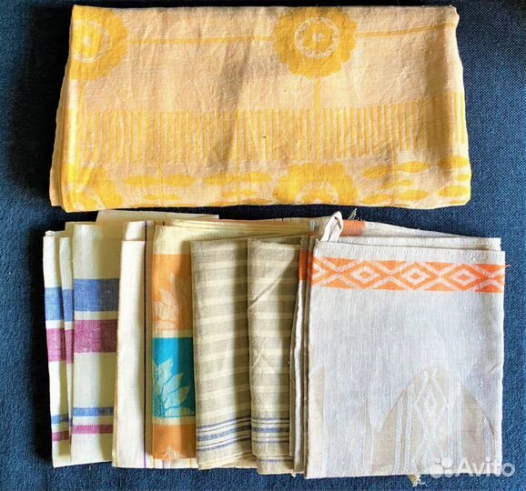 Полотенца скатерти лён СССР