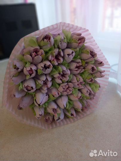 Букет из зефирных тюльпанов