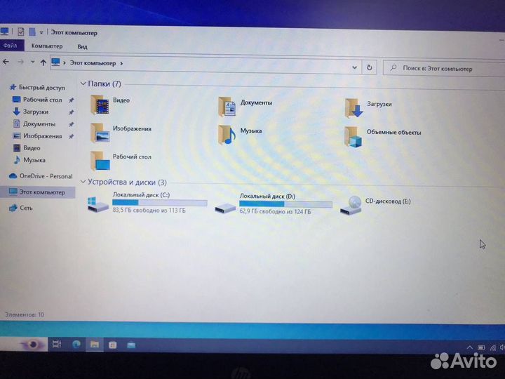 Ноутбук HP 8 Гб ram 237 Гб ssd