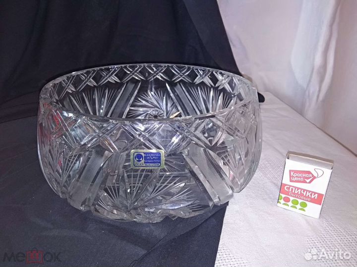 Хрустальный салатник. Германия. Bleikristall