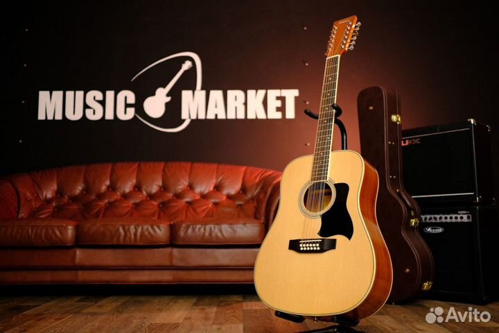 12-струнная акустическая гитара Homage + Аксессуары