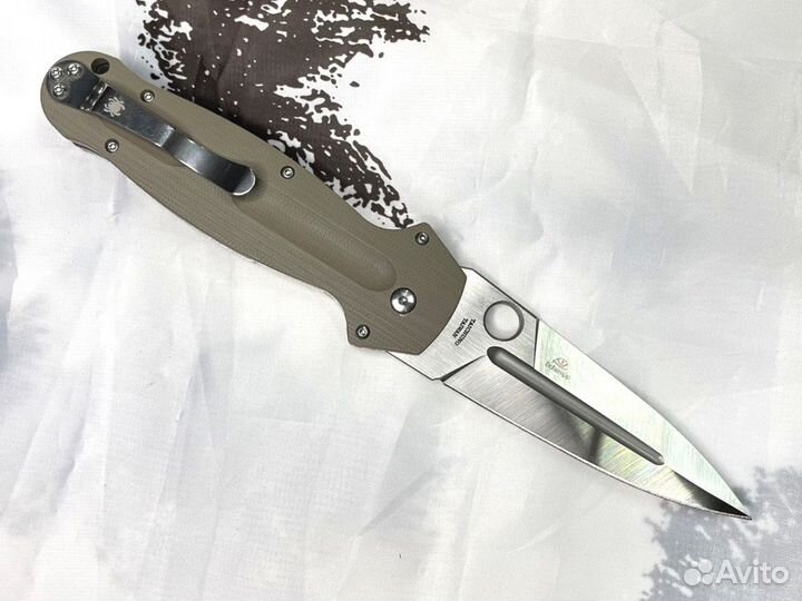 Нож складной spyderco EuroEdge зеленый (CPM S30V)