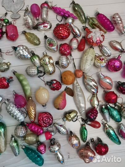 Елочные игрушки СССР стекло-90 штук