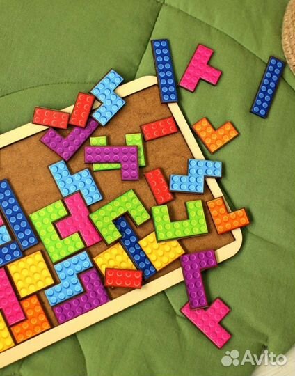 Головоломка тетрис деревянная новая