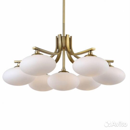 Люстра подвесная металл и стекло современная