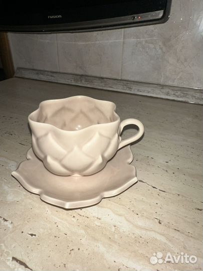 OMG стакан с тарелкой