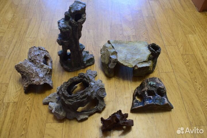 Гроты в аквариум бу 6 штук