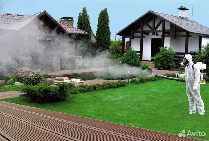 Обработка участков от клещей, борщевика, кротов