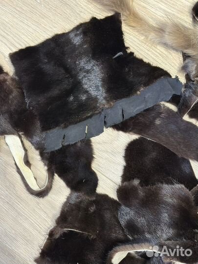Обрезки норки и соболиных шкурок
