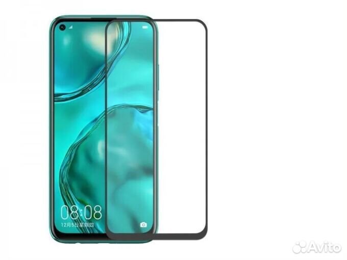 Защитное стекло 9D Huawei P40 черный