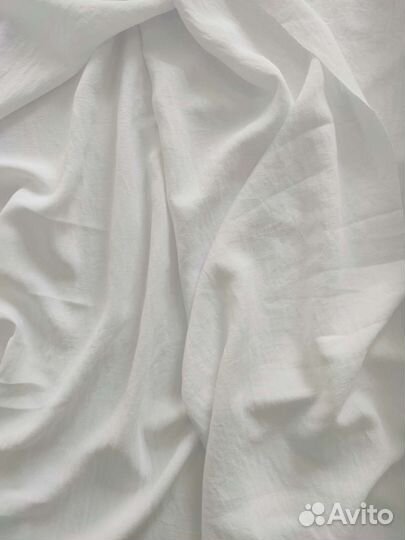 Ткань вискоза крэш белая