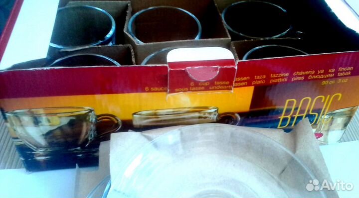 Набор кофейных 6 чашек в упаковке