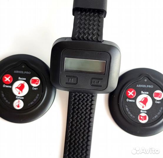 Кнопка вызова официанта и часы пейджер Эконом