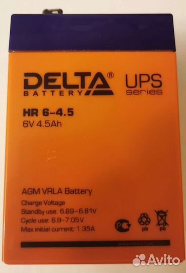 Аккумулятор для UPS Delta HR 6-4.5