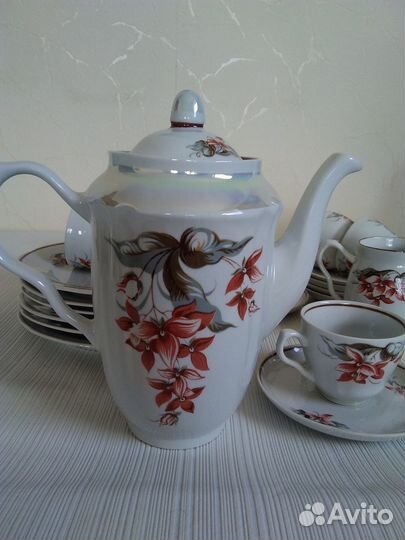 Кофейный сервиз,ссср,новый, Барановка, 21шт,фарфор