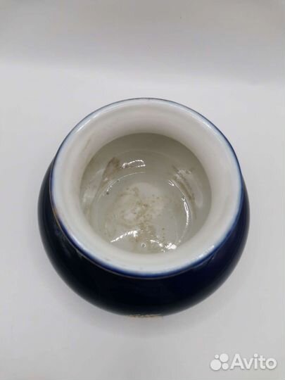 Ваза Колосья Кобальт лфз СССР (Ч)