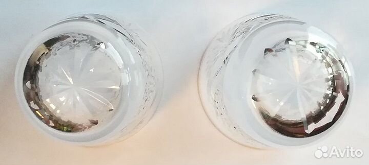 Стаканы конусообразные, резной хрусталь, СССР