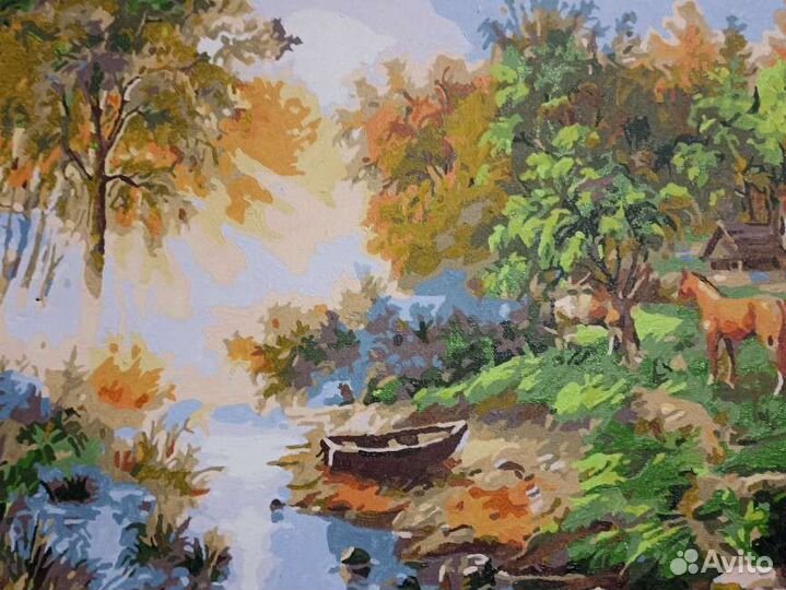 Картины по номерам на холсте все три за 700 р