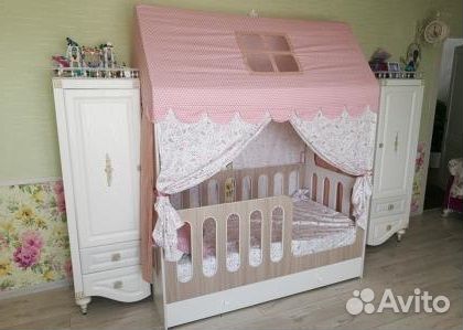 Детская кроватка Домик (шимо)