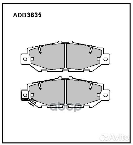 Колодки тормозные дисковые зад BD-7528;SX-1