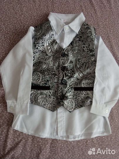 Рубашка+жилет 92