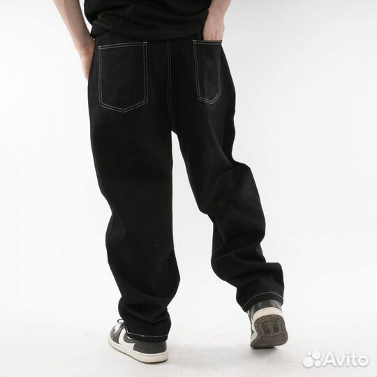 Джинсы черные широкие polar big boy