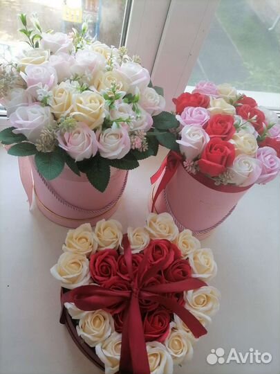 Букет из мыльных роз