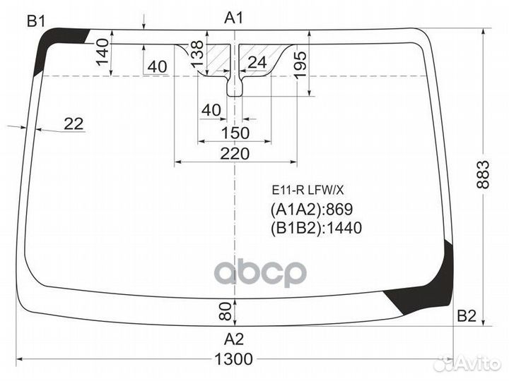 Стекло лобовое nissan note 05-13 (RHD) E11-R LF