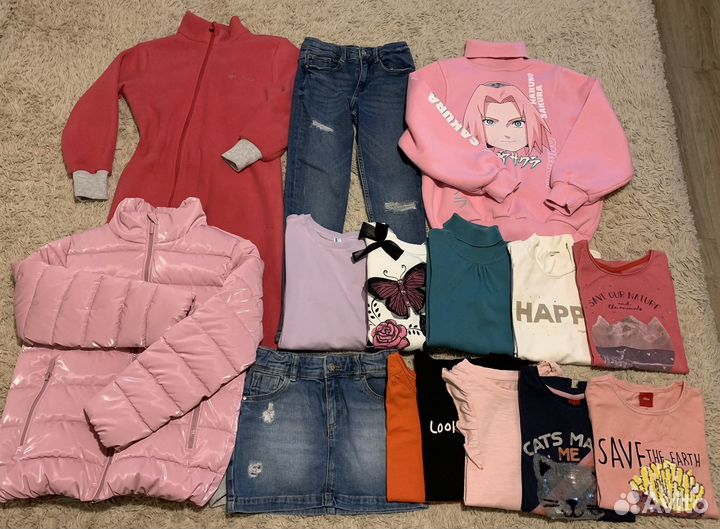 Вещи пакетом для девочки 122-128