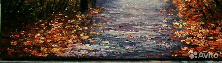 Картина маслом на холсте Осенний пейзаж