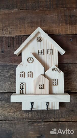 Заготовка для ключницы Деревянные домики