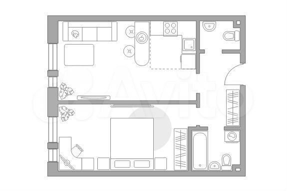 2-к. квартира, 51,8 м², 2/12 эт.