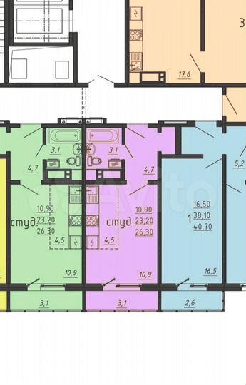 Квартира-студия, 26 м², 15/22 эт.