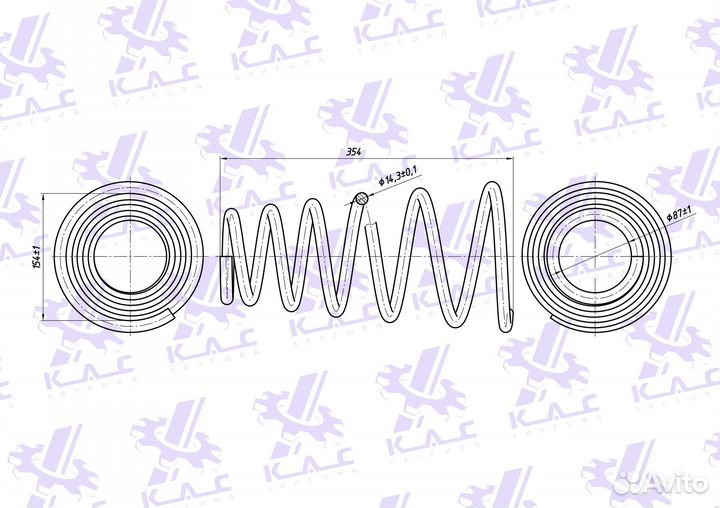 Пружина (2 шт.) задней подвески Kia Sportage