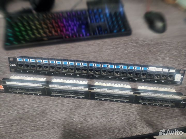 Патч панель 24 и 48 портов, 3шт