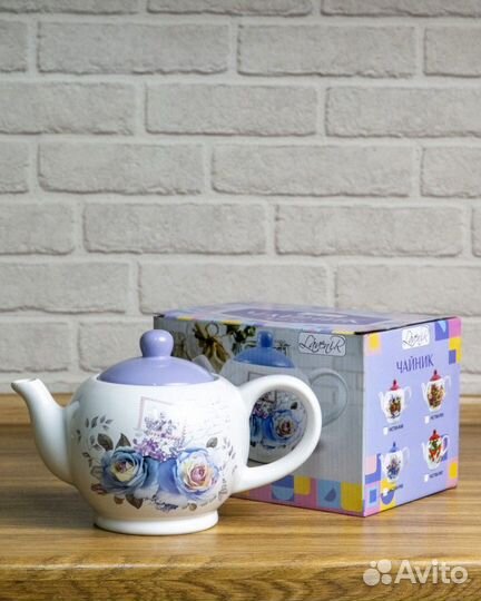 Чайник заварочный 950мл сиреневый букет /нс700-Р85