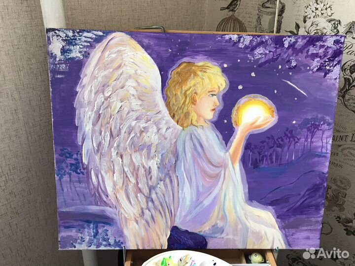 Картина маслом на холсте «Ангел»