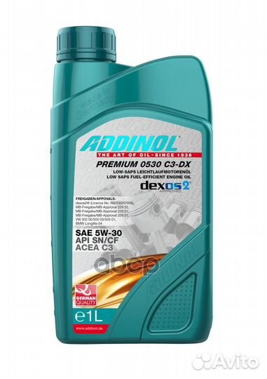Addinol premium 5W30 LL 1л addinol