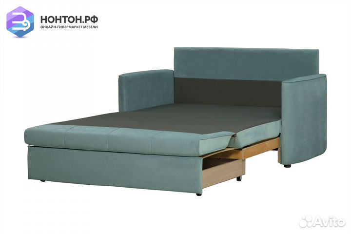 Диван выкатной Мелани бирюзовый