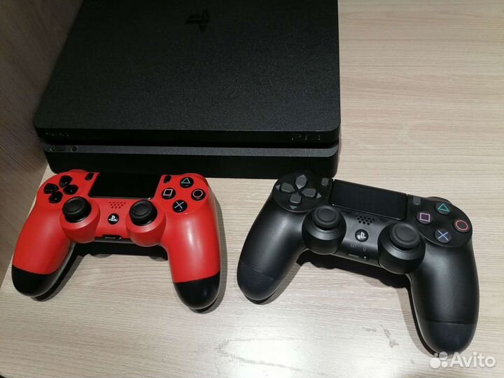 PS4 Slim 1Tb+2джоя, Fifa 19,Nhl 19,Battlefield 4