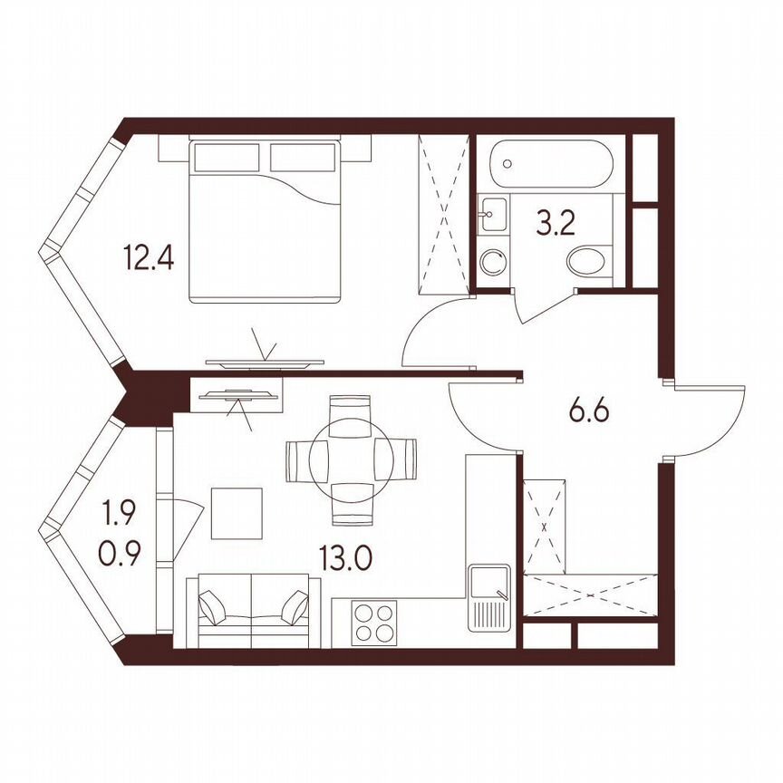 1-к. квартира, 35,2 м², 13/28 эт.