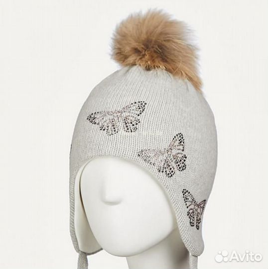 Новая с бирками шапка 52-54 р. св.серая