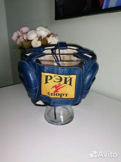 Шлем для бокса, рукопашного боя. Натуральная кожа
