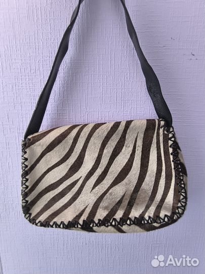 Сумка натуральная кожа(зебра) Винтаж