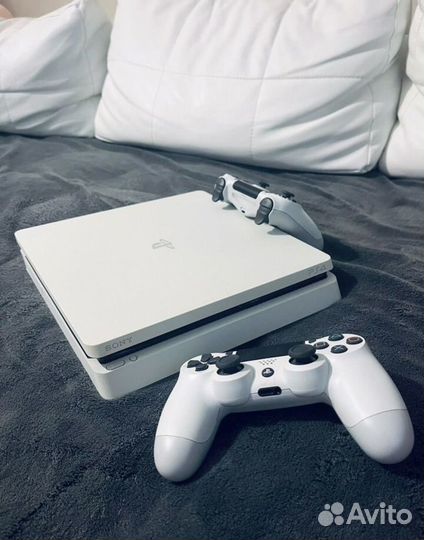 Sony playstation 4 slim белая 150 игр