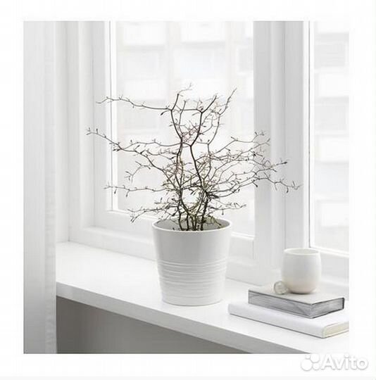 Икеа Кашпо Горшок цветочный (белый) muskot