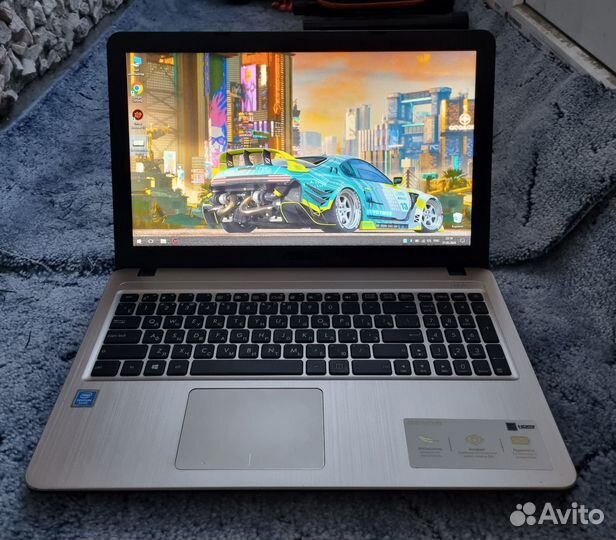 Мощный ноутбук asus 4-ядра/128ssd