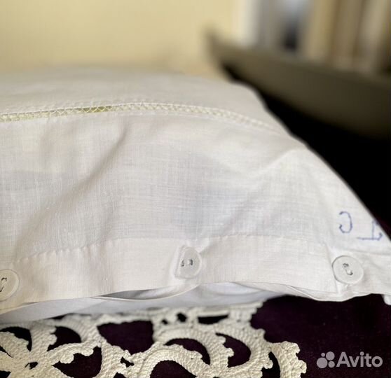 Наволочка старинная ручная работа игольная вышивка
