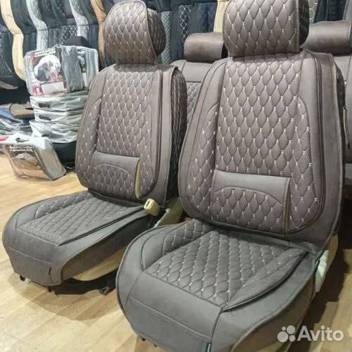 Чехлы на весь салон из Алькантары комплектом