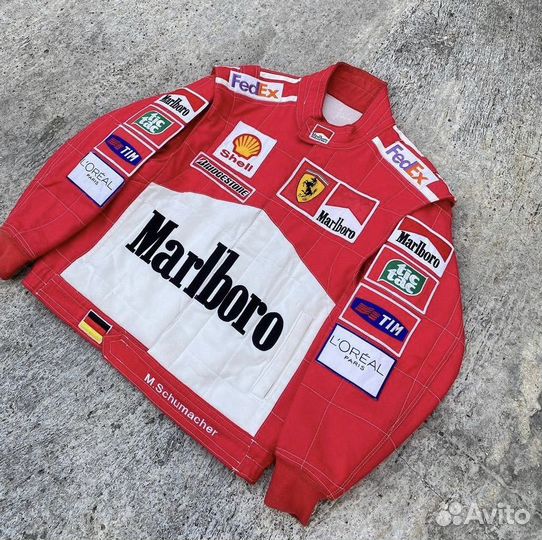 Винтажная гоночная куртка Marlboro Ferrari 90